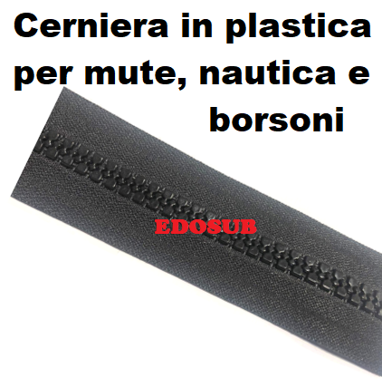 Cerniera in plastica per mute e nautica 